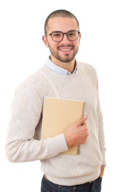 mutlu casual adam izole bir kitapla