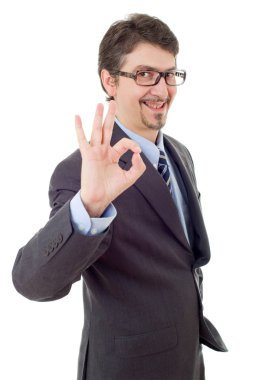 kazanan, üzerinde beyaz izole iş adamı