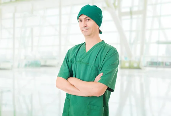 Happy male doctor at the hospital — Stock Photo, Image