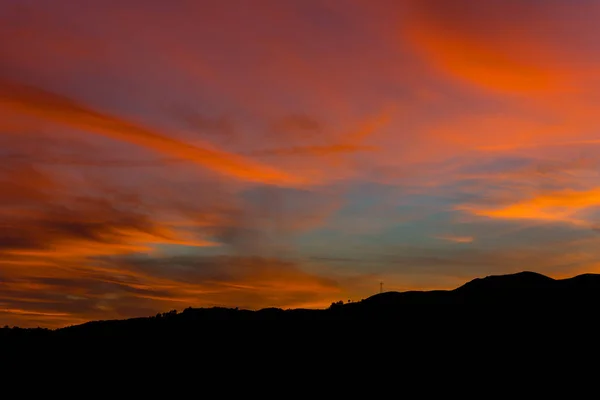 Montagne del tramonto al Parco Nazionale di Peneda Geres nel nord del Portogallo — Foto Stock