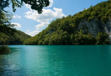 Hırvatistan 'ın Plitvice Gölleri Ulusal Parkı manzarası
