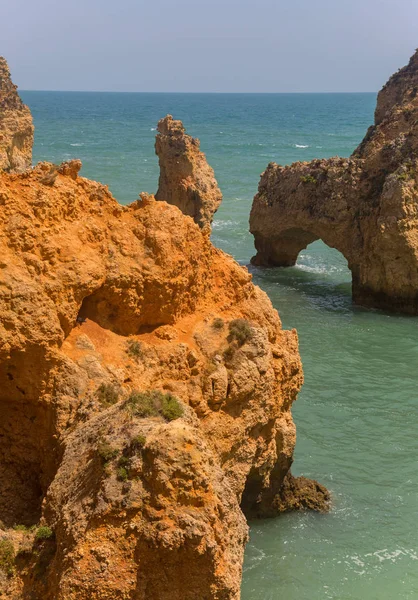 Útesy Ponta da Piedade, Lagos, Algarve, Portugalsko — Stock fotografie