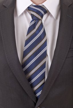 İş güç, ayrıntı closeup, ceket erkekler, mavi bir kravatın ile gömlek