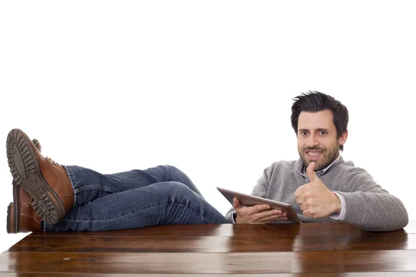 Happy man working — Stock Photo, Image