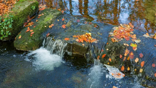 Rzeka jesienią w Parku Narodowym Geres, Portugalia — Zdjęcie stockowe