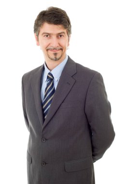 genç iş adamı portre üzerinde beyaz izole