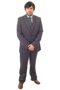 Beyaz arka planda izole edilmiş iş adamı vücudu