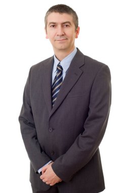 genç iş adamı portre üzerinde beyaz izole