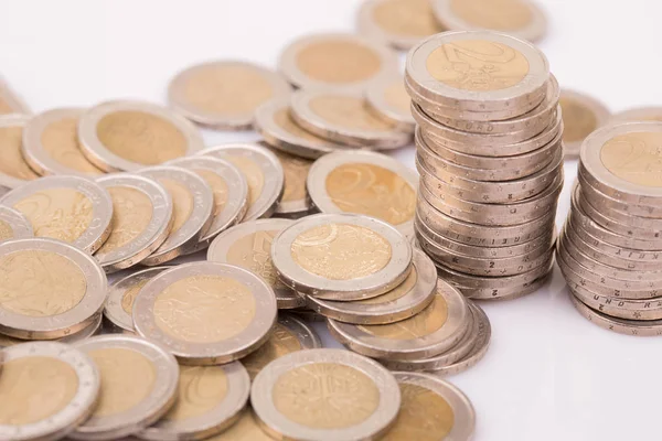 large amount of Euro money coins.