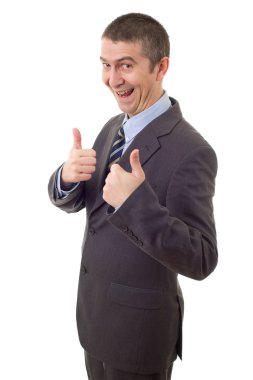 işadamı başparmak yukarı