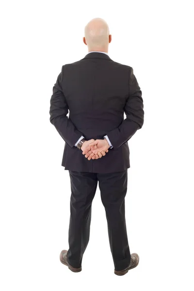Back view of a businessman thinking, isolated — Stock Photo, Image