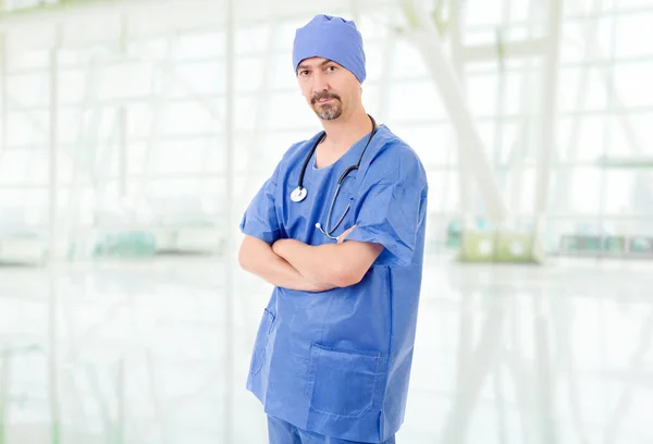 Smiling male doctor at the hospital — Stock Photo, Image