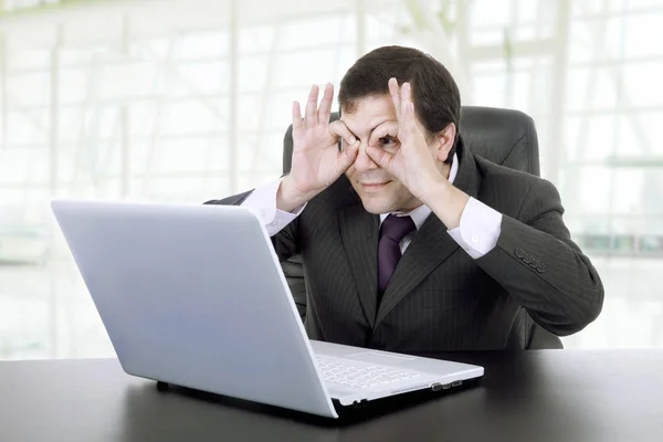 Silly business man — Stock Photo, Image