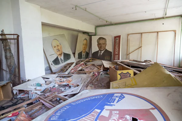 Teatro abandonado en Chernobyl Fotos de stock libres de derechos