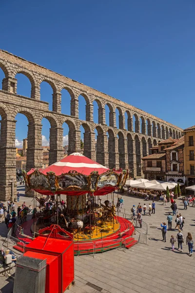Romeins Aquaduct van Segovia — Stockfoto