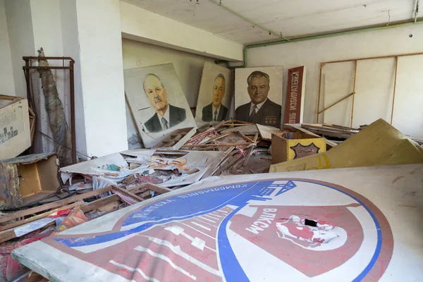 Teatro abandonado em Chernobyl Imagem De Stock