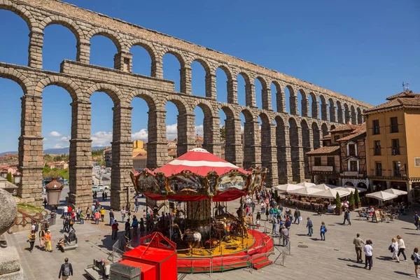 Romeins Aquaduct van Segovia — Stockfoto