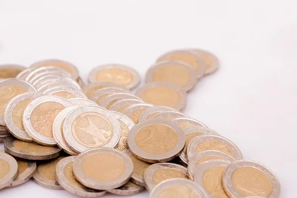 Monedas en euros — Foto de Stock