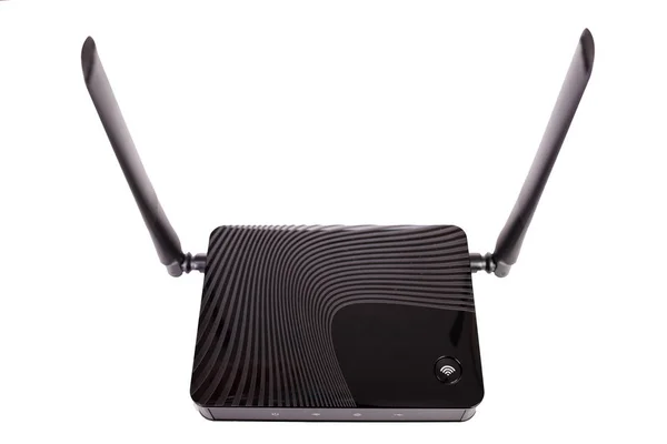 Router wifi czarny — Zdjęcie stockowe