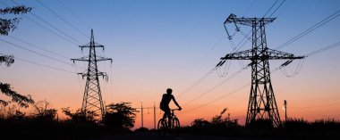 akşam bisiklet yürüyüş