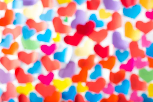 Blurred colored hearts — Stock Photo, Image