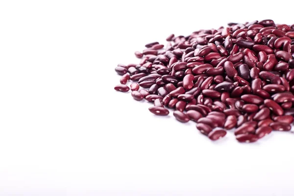 Heap Red Beans Copy Space Brown Large Beans Pile Isolated — Stock Photo, Image