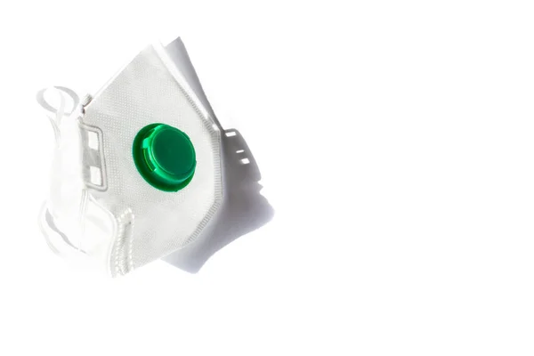 Atemschutzmaske Mit Filter Auf Weißem Hintergrund Maske Auf Einem Weißen — Stockfoto