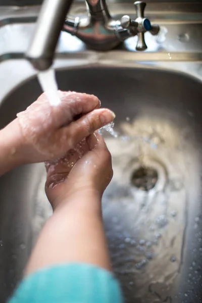 Você Deve Lavar Mãos Com Frequência Durante Uma Epidemia Medidas — Fotografia de Stock