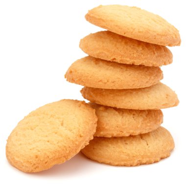 yığılmış kısa pasta kurabiye izole