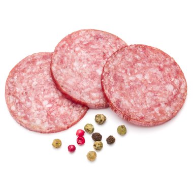 Salam sosis üç dilim ve biber