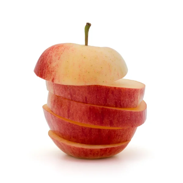 Red sliced apple isolated — Stock Photo, Image