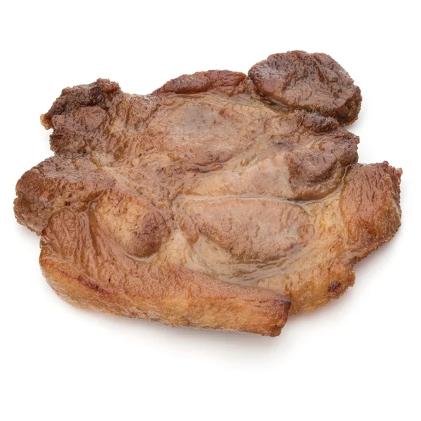 Viande de porc frite cuite isolée — Photo