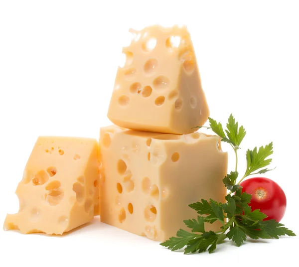 Cheese blocks isolated — Stock Photo, Image