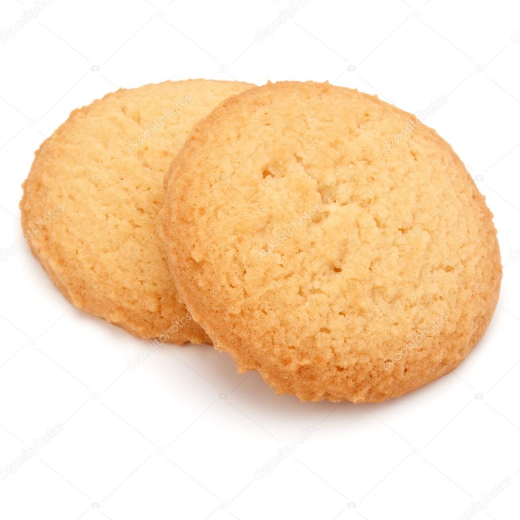 short pastry cookies isolated