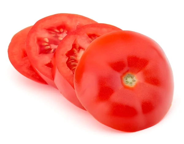 Tomate en rodajas aislado — Foto de Stock