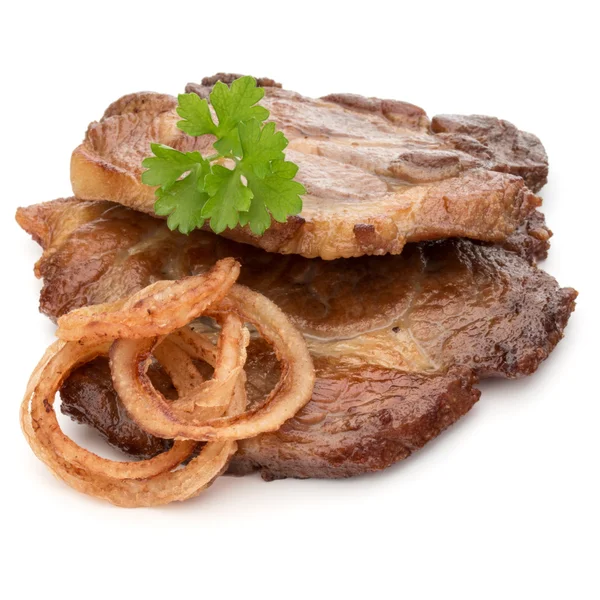 Carne de cerdo frita cocida aislada — Foto de Stock