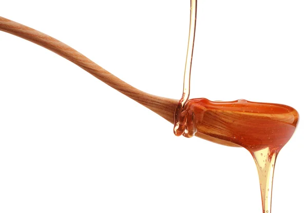 Wooden honey dipper — Stock Photo, Image