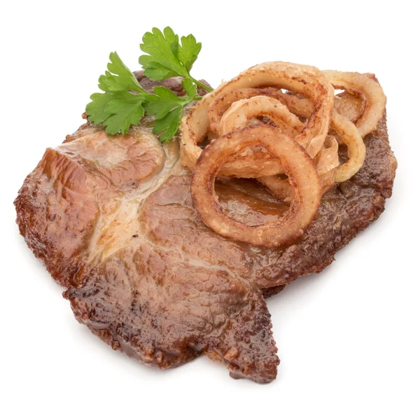 Carne de cerdo frita cocida aislada — Foto de Stock