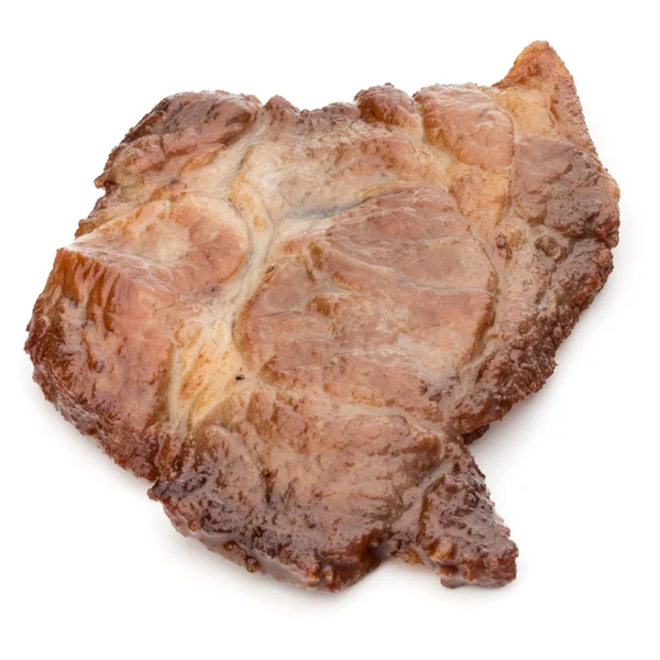 Carne di maiale fritta cotta isolata — Foto Stock