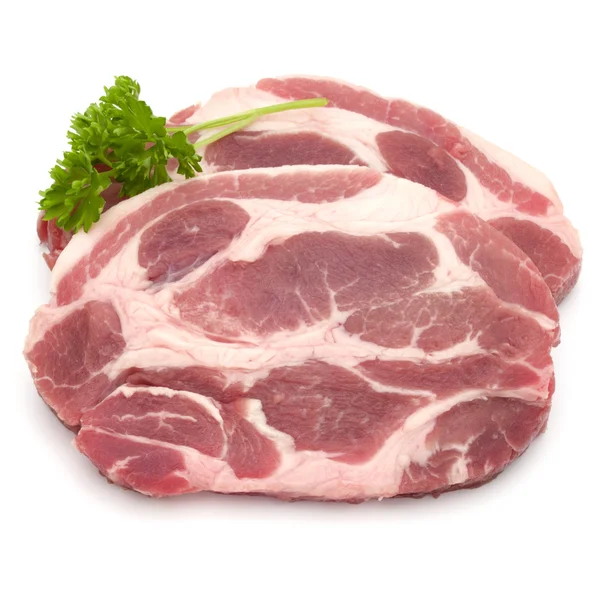 生豚肉首チョップ — ストック写真