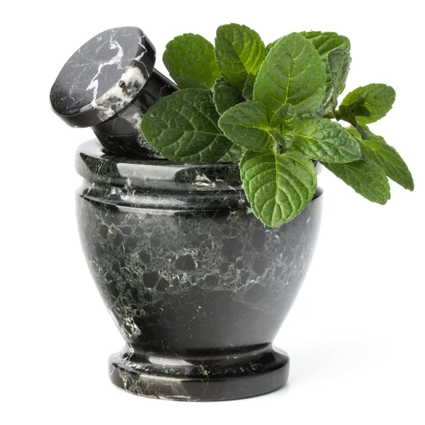 Marble stone mortar and pestle — Stock Photo, Image