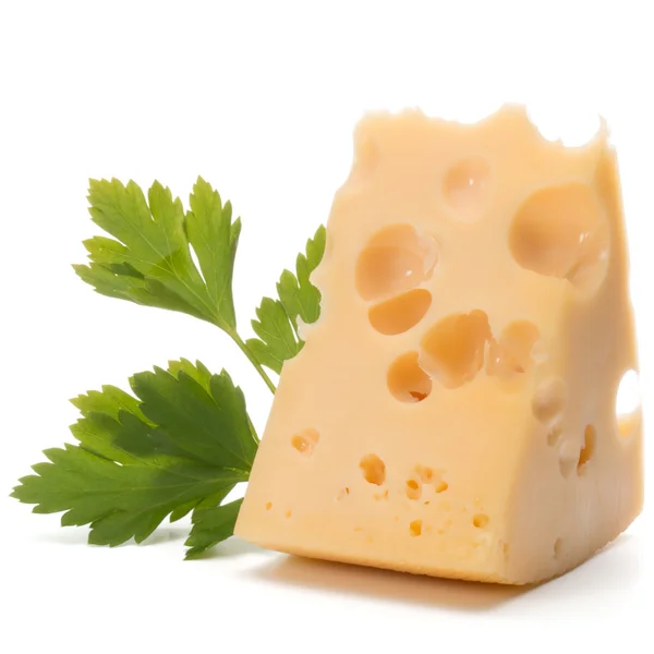 Bloque de queso aislado — Foto de Stock