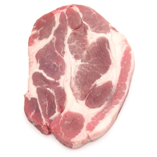 Rått griskött hals chop — Stockfoto