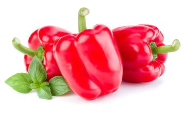 three sweet bell peppers clipart