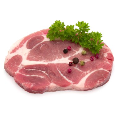 Çiğ domuz eti boyun pirzola et 