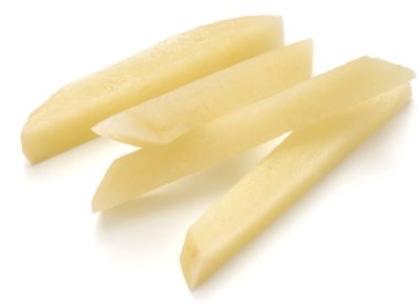 Çiğ patates şeritler dilimlenmiş 