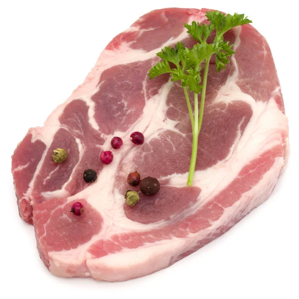 Carne di costoletta di maiale cruda — Foto Stock