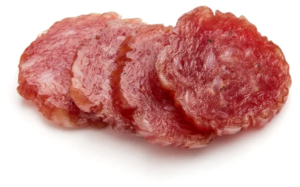 Gerookte salami worst segmenten — Stockfoto