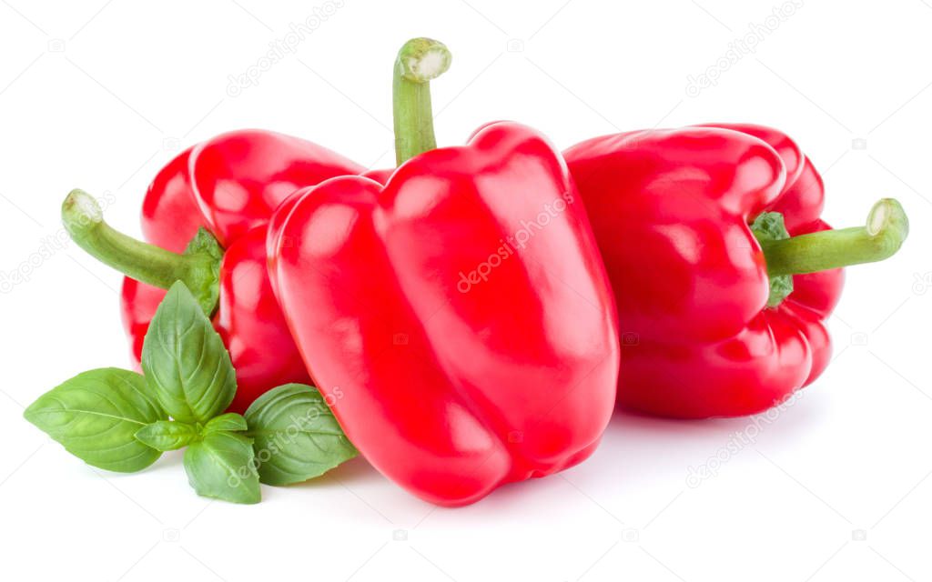 three sweet bell peppers