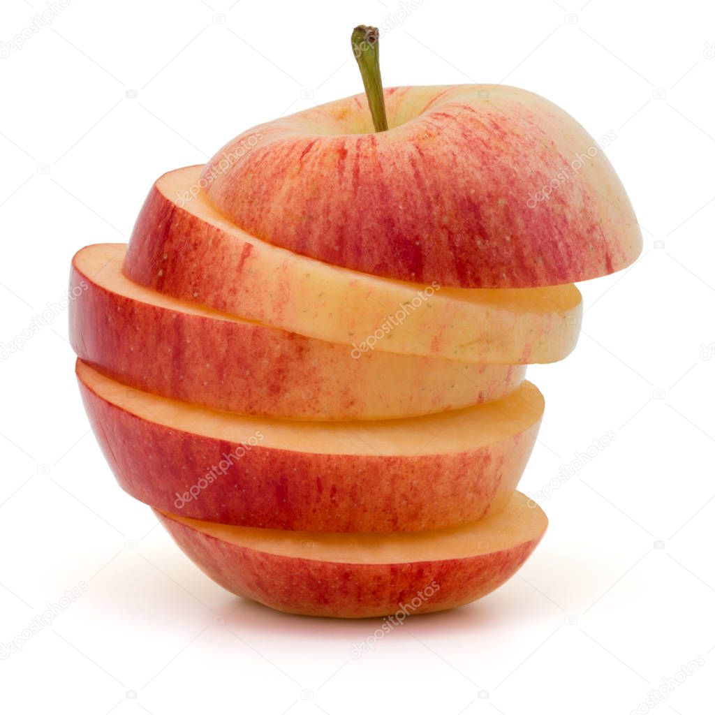 Red sliced apple 